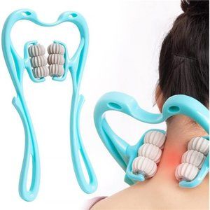 Neck Massager Cervical, Double Roller Shoulder Relaxer, Handheld
